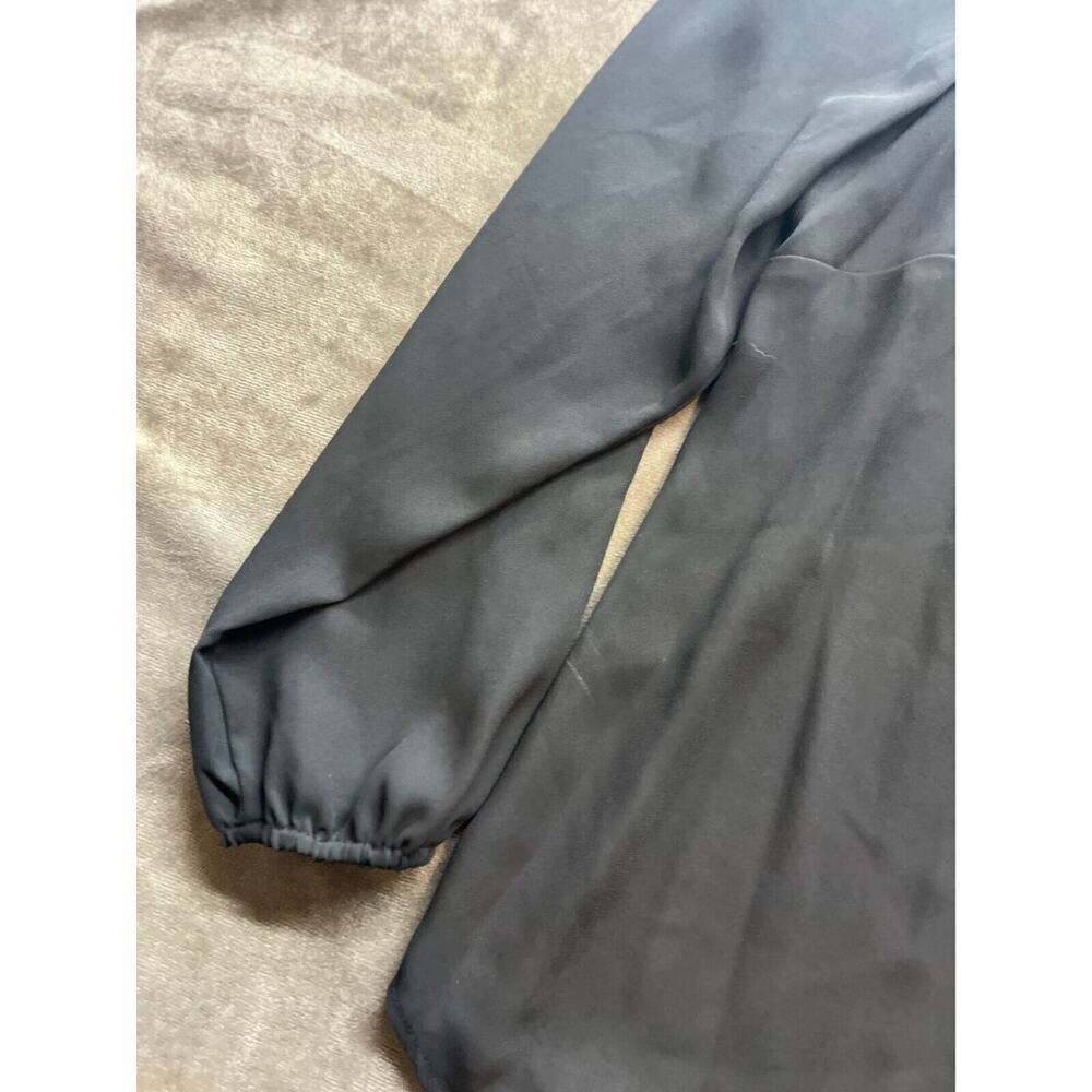 Nanette‎ Lepore Black Top Tunic Blouse Size 2X Zipper V-Neck Long Sleeve - Picture 2 of 5